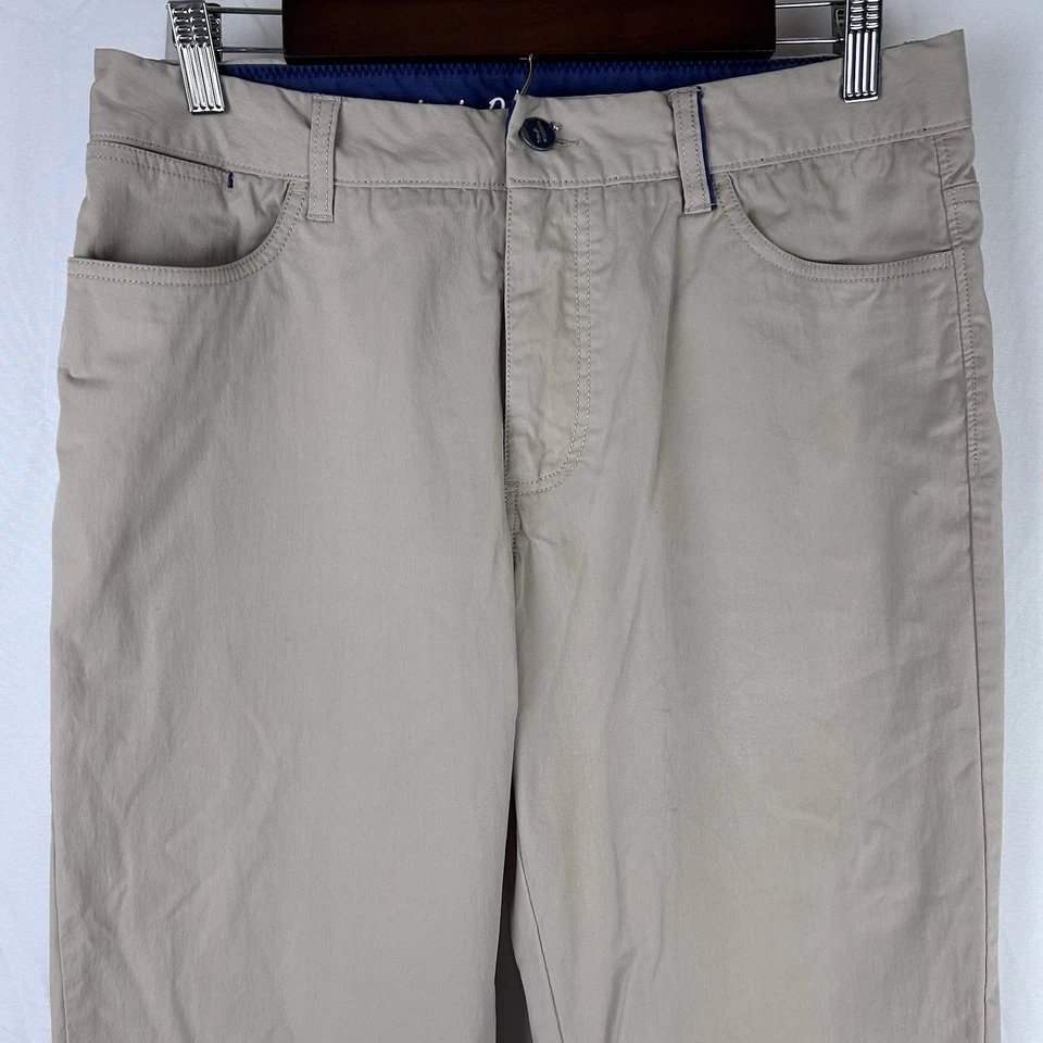 Pantalones Johnnie-O Prep-Formance Para Hombre 32 x 32 Caqui Claro Rendimiento Golf Suave Foto 2 de 4