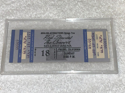 ROD STEWART 1977 ORIGINAL UNUSED CONCERT TICKET SELLAND ARENA USA TOUR Ephemera