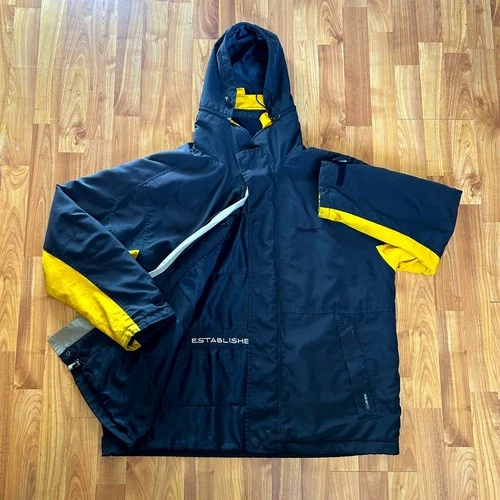 GAASTRA PR-G AIR Men Jacket Size L Full Zip Pockets Black Yellow Colorblock Hood - product listing photo