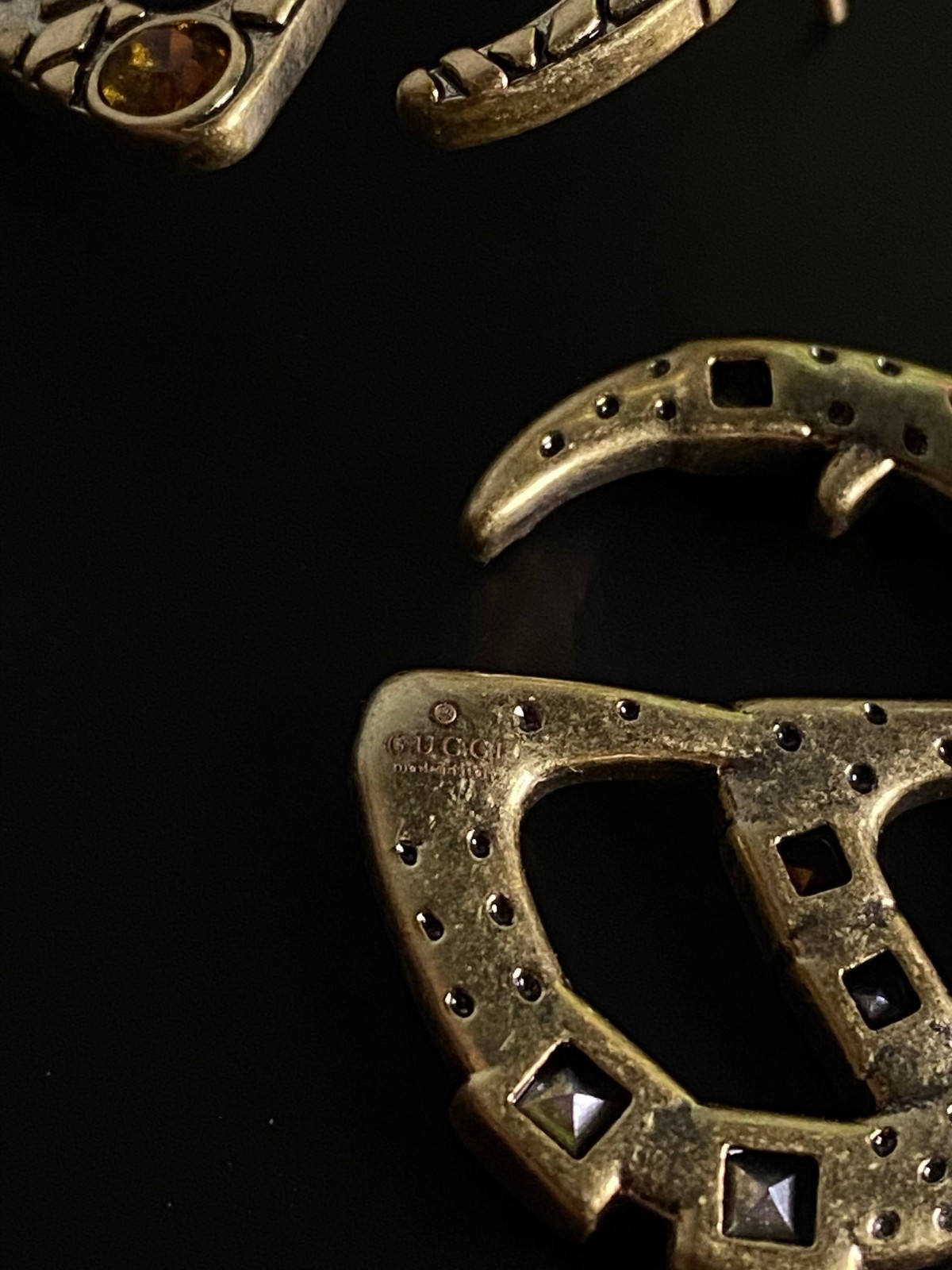 Authentic Gucci Rainbow Crystal Stud Earrings 4cm - image 9