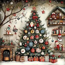 Christmas 5D Diamond Painting Kits for Adults Beginners,DIY Christmas Tree Di...