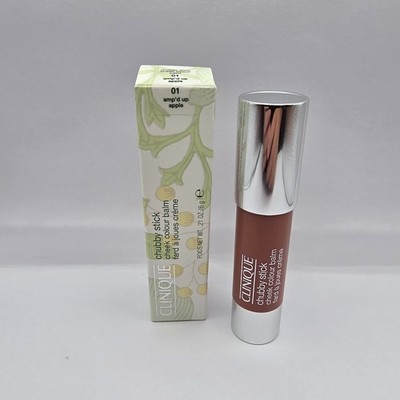 CLINIQUE Chubby Stick Cheek Color Balm 01 Amp'd up Apple 0.21 oz /6g~ Full Size