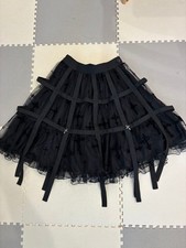 Preview of Moi-meme-Moitie Black Birdcage Skirt Free Size Fashion
