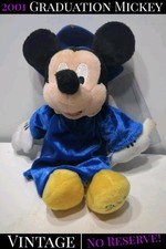 Disney WDW Graduation 2001 MICKEY MOUSE GRAD NITE 8- Inch Bean Bag Plush NWT