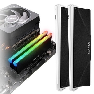 EZDIY-FAB 5V ARGB Memory RAM Cooler DDR Heatsink for DIY PC Game MOD Black 