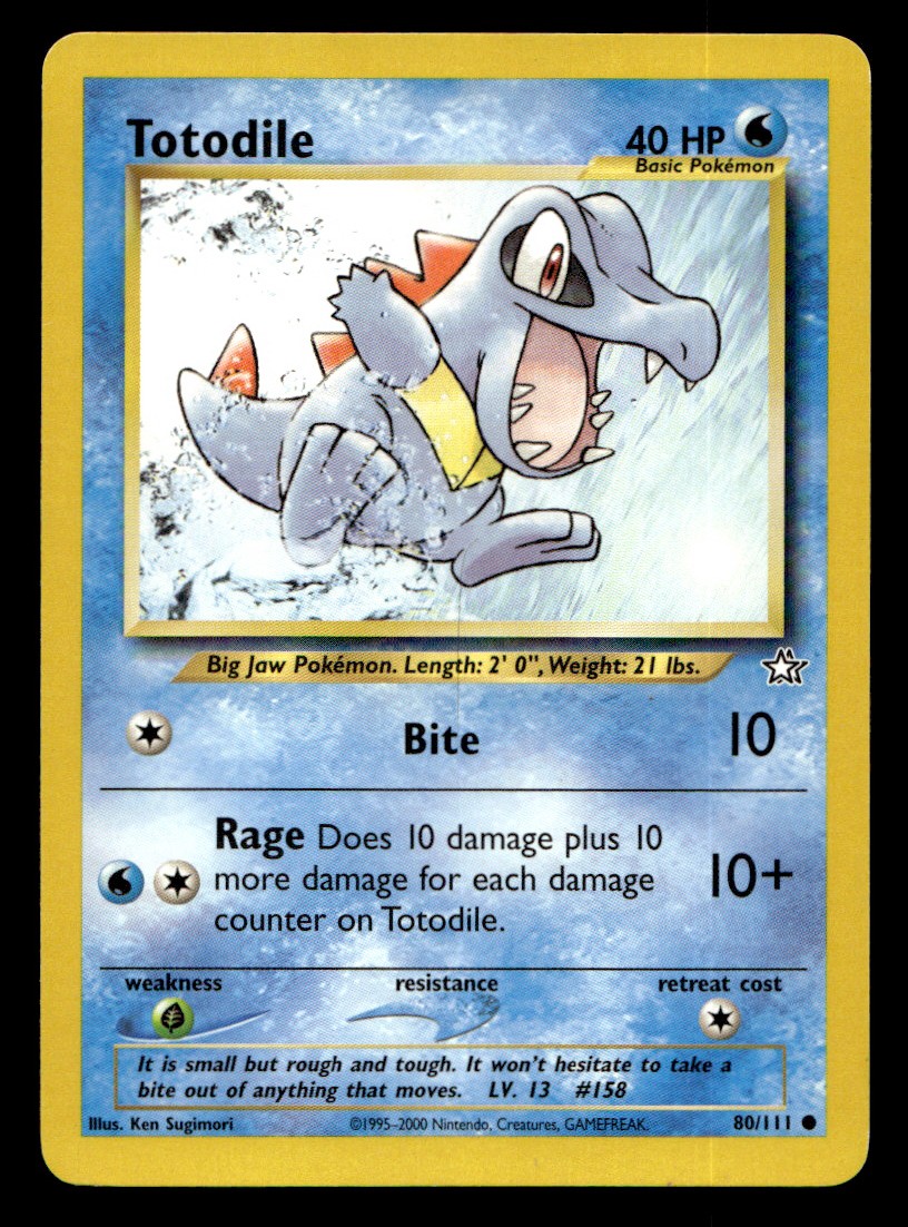 Neo Genesis Totodile #80/111 Pokémon TCG Single Card
