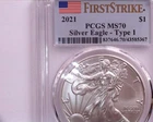 2021 Type 1 Silver American Eagle PCGS MS70 First Strike!  *Take a Look*