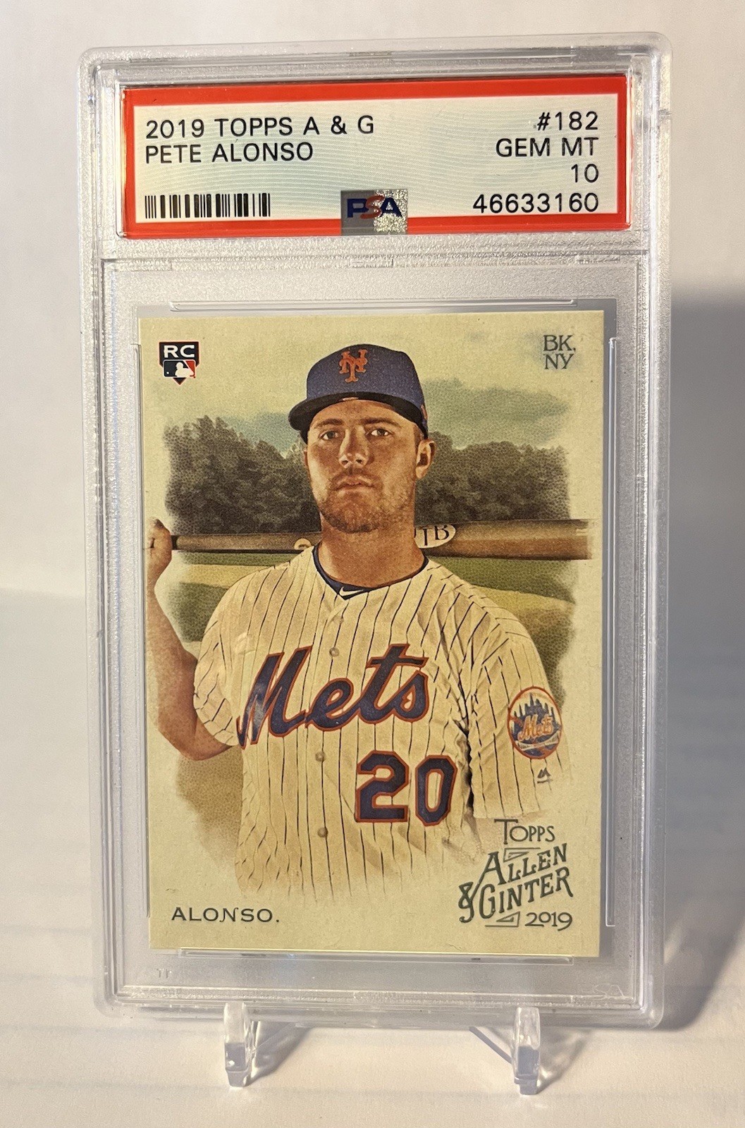 2019 Topps Allen & Ginter Pete Alonso Mets RC PSA 10 ROOKIE CARD A&G