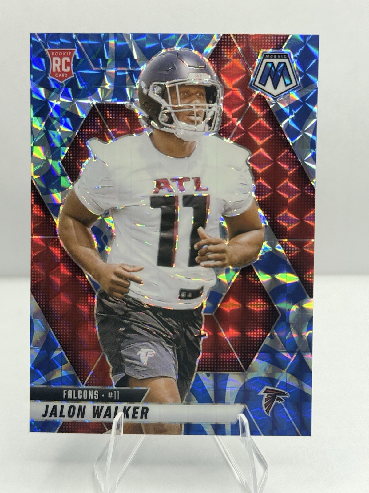 2025 Panini Mosaic Jalon Walker #377 Reactive Blue (RC)