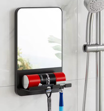 Shower Mirror Fogless for Shaving with Razor Holder, Fog Free Mirror Suction