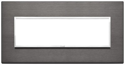 VIMAR Plana 21657.03 Plate 7M 7 Modules Anodized Aluminum Primaries Lava Grey