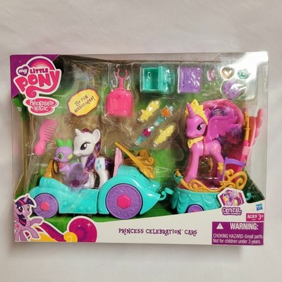 MLP G4 Princess Celebration Cars Set w/Princess Twilight Sparkle Spike & Rarity