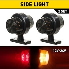 Car Led Lights Red Orange Smoked Side Marker Outline Trailer Truck Lorry 12/24v