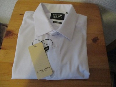 NEU SCOTCH & SODA weißes Oberhemd Herren Hemd XL = KW 44 weiß klassisch Langarm