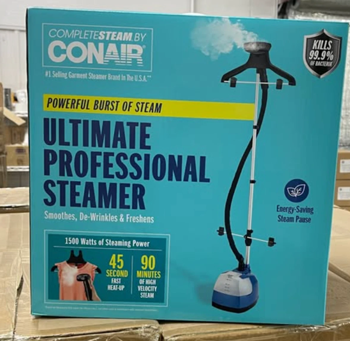 Conair Ultimate Fabric Steamer GS28B - Full Size Smoothes de-wrinkles & freshens
Opens in a new wind