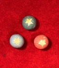 GREAT CIVIL WAR ERA PATRIOTIC STAR HAND FORMED FIRED CLAY MARBLES
