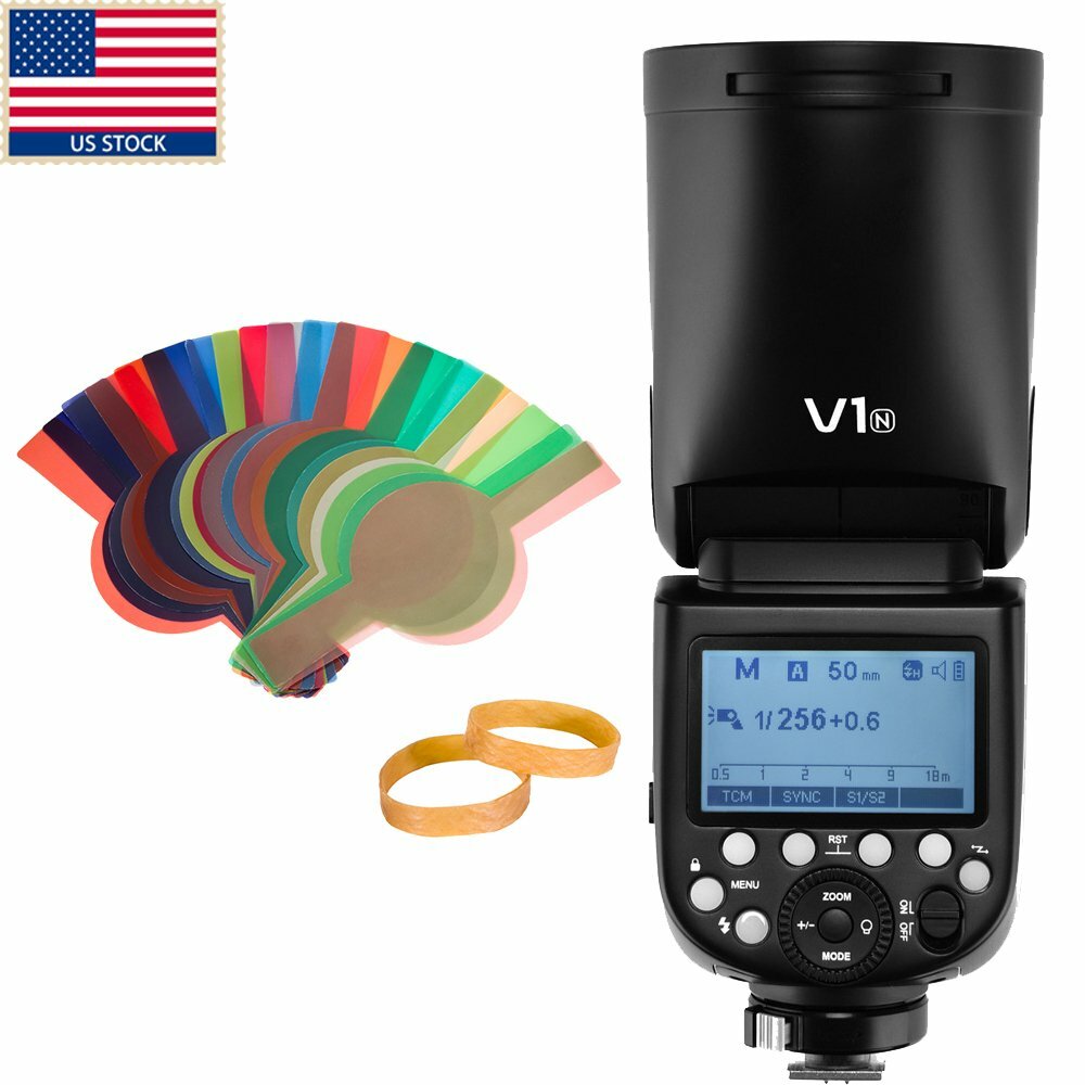 GODOX V1 - N(屋内一度使用)  アクセサリーキット(新品) ニコン Godox V1-N Round Head Camera Flash for Nikon for sale online