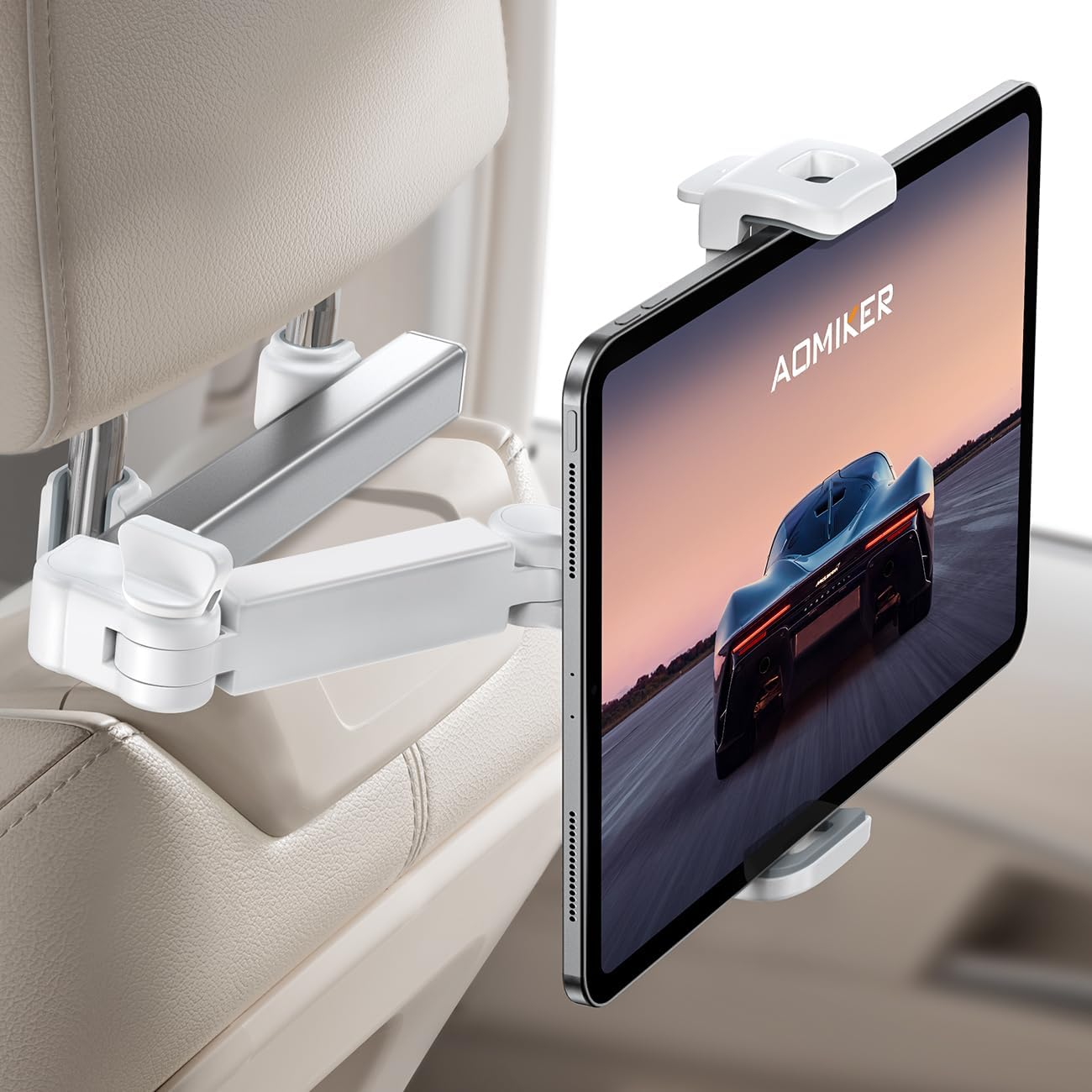 Ipad Holder Car Headrest [Stretchable Arm] 2023 Adjustable Tablet