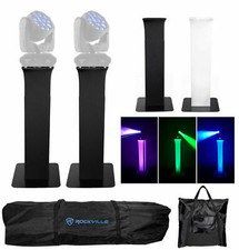 2 Totem Stands Black White Scrims For 2 Chauvet Maverick Mk 2 Wash Lights