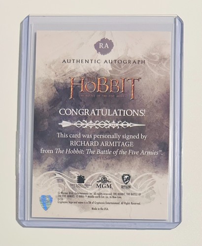 Der Hobbit: Die Schlacht der Fünf Heere Richard Armitage als Thorin AUTOGRAMM - Bild 2 von 2