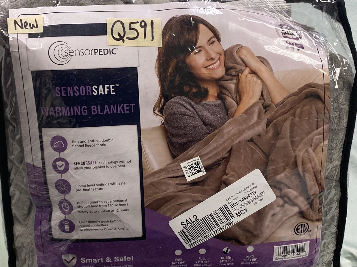 SensorPedic Heated Electric Blanket with SensorSafe Queen Cappuccino | eBay