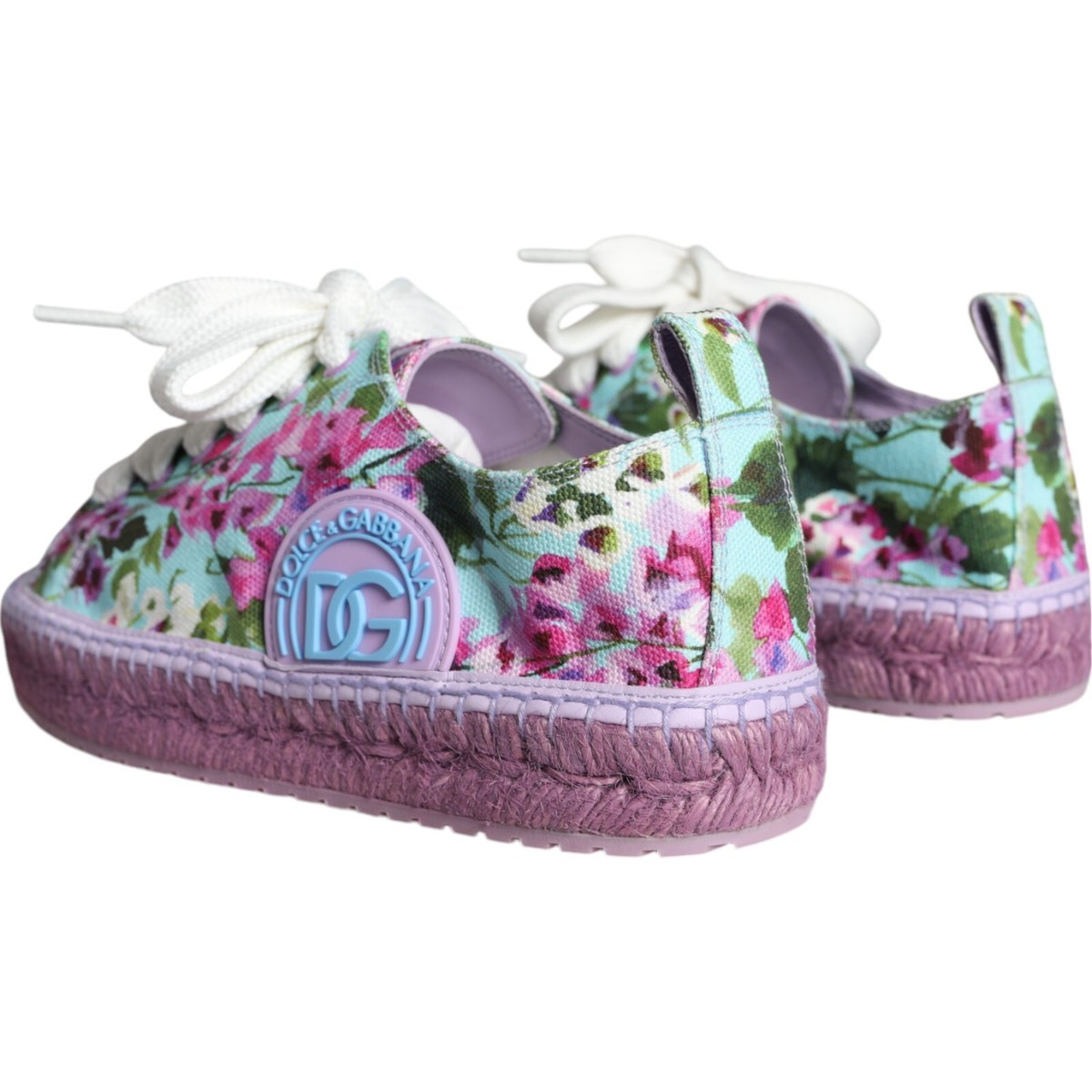 DOLCE & GABBANA Shoes Multicolor Canvas Floral Espadrilles DOLCE & GABBANA Shoes Multicolor Canvas Floral Espadrilles