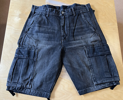 Neighborhood Cargo Shorts Denim Made Japan Large 32 34 Wtaps Supreme Jeans Stone