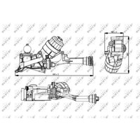 NRF 31349 ÖLküHler Filter GehäUse FüR Fiat Fiorino Panda 169 312 Punto 199 1.3 D
