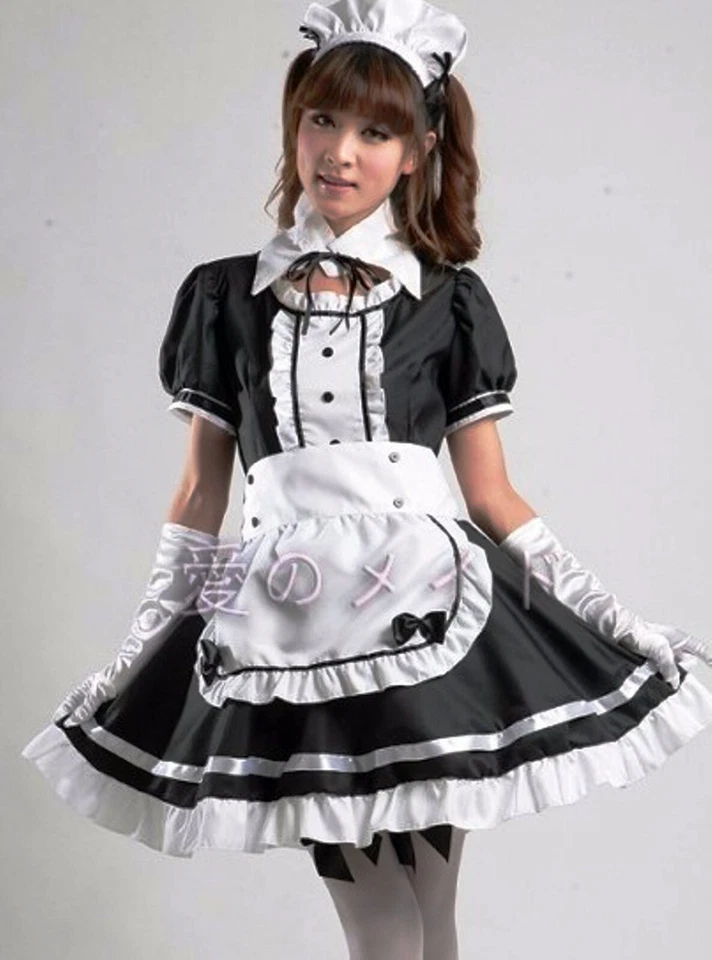 Sexy Disfraz de Criada Francesa Clásico Vestido de Calidad M L XL 2XL 3XL 4XL 5XL Talla Grande Foto 2 de 4