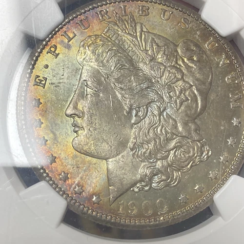 1900 $1 Morgan Silver Dollar - NGC MS63 Beautiful Toning