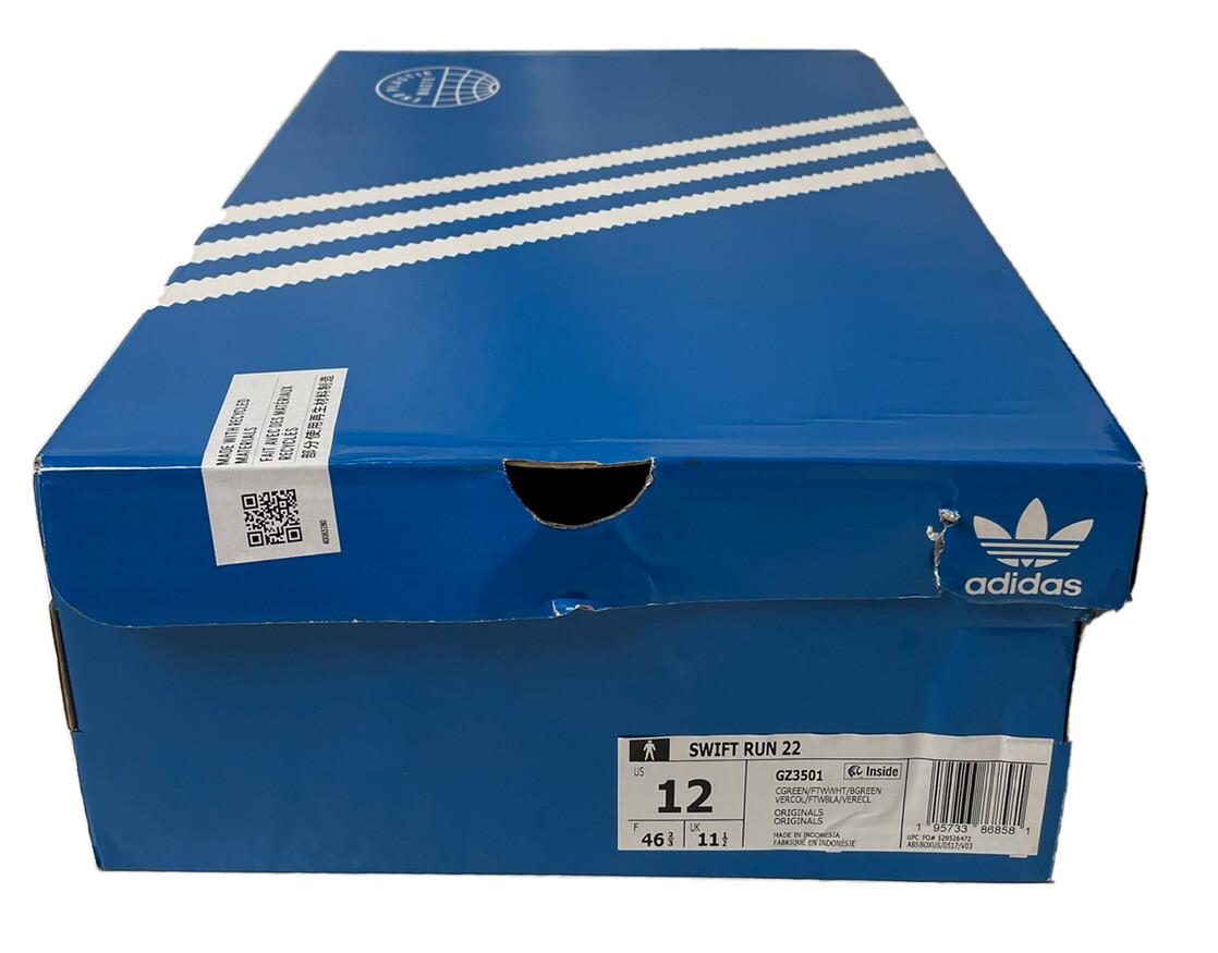 blue adidas shoe box