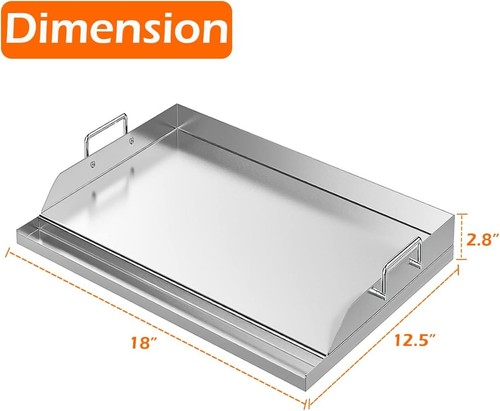 Lightweight Nonstick Stainless Steel Griddle - Ideal for Camping and Tailgating - Picture 4 of 7