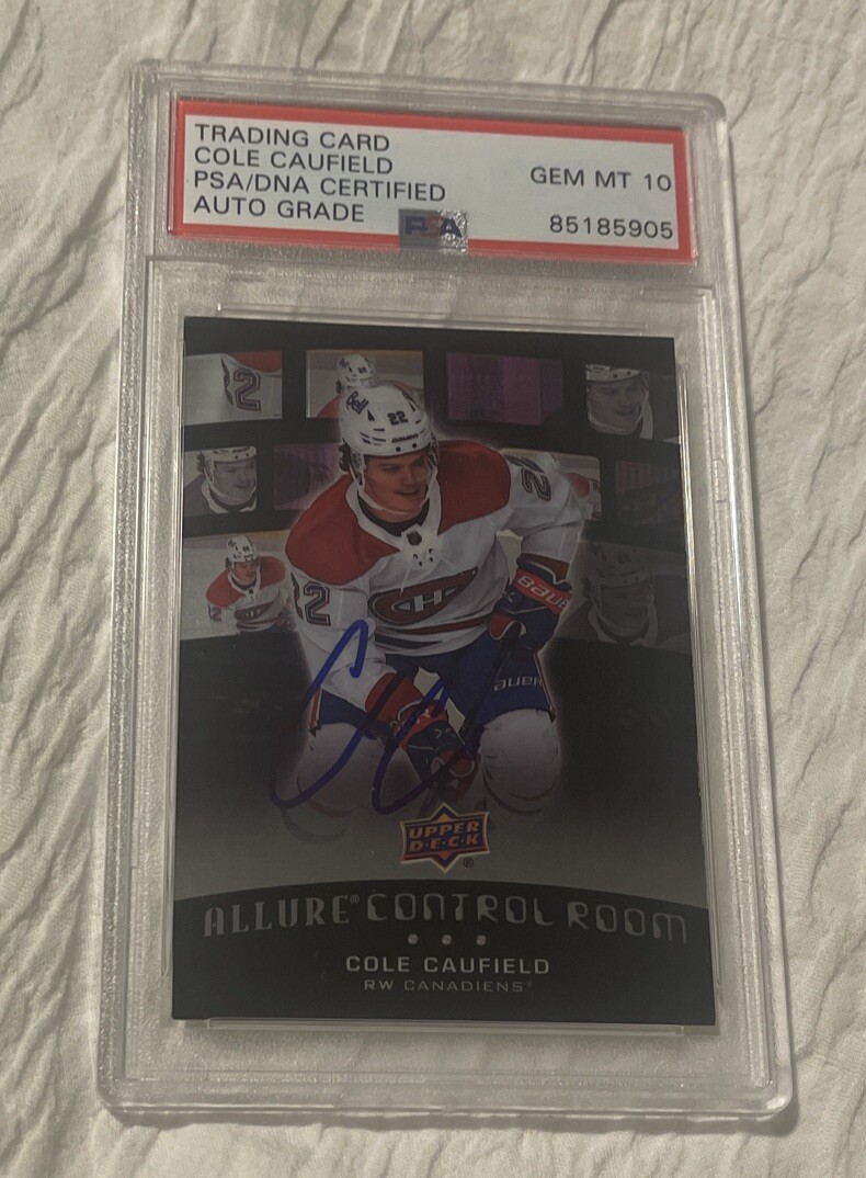 Cole Caufield Signed Autograph 2021-22 Allure Rookie Card PSA DNA 10 Auto