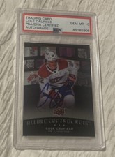 Cole Caufield Signed Autograph 2021-22 Allure Rookie Card PSA DNA 10 Auto