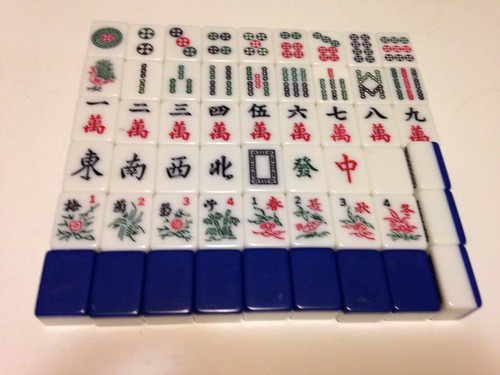 Blue 2-Tone Tiles -Replace/Joker MahJong 1960s_#2