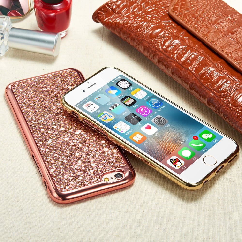 NEW Bling Glitter Sparkly Soft Gel Phone Cover Case For iPhone Plus 6s  5s