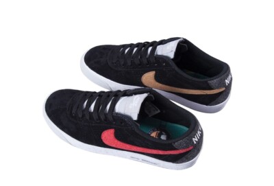 Nike Bruin SB Premium SE QS Black Mtllc Gld White Discount 716814-071 Men's Shoe