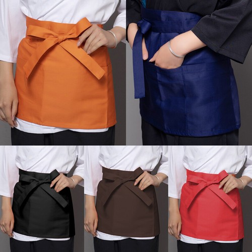 Japanische Halbschürze Backen Küche Haus Schürze Restaurant Damen Herren Kurze Taille - Bild 2 von 14