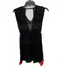 Miken Black Swimsuit Cover Up Womens Size Small Beach Vacation Summer