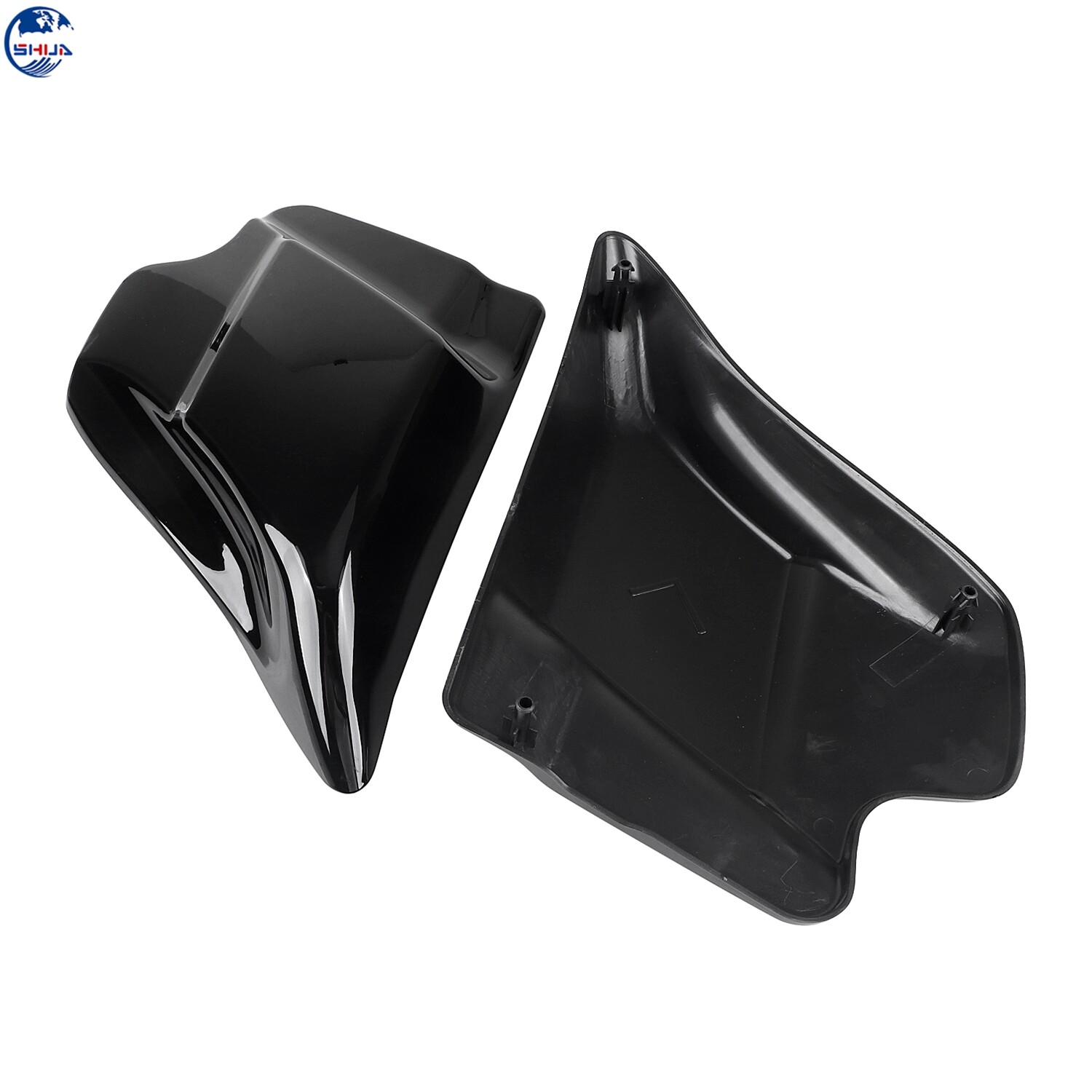Gloss Black Side Covers Panel For Harley Electra Glide Road King Classic FLHRC