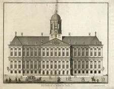 Hubertus QUELLINUS Facade of the Amsterdam City Hall (5 plates)