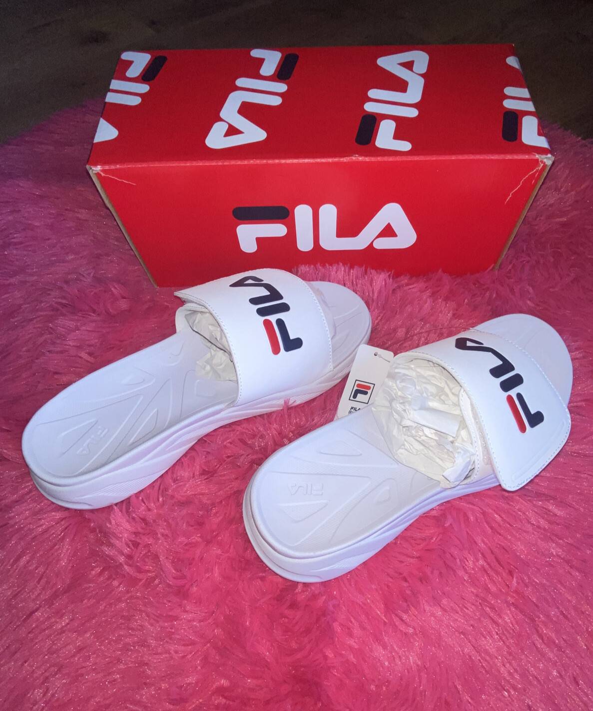 Sandali da donna FILA Zen Slide stratificati bianchi taglia 10