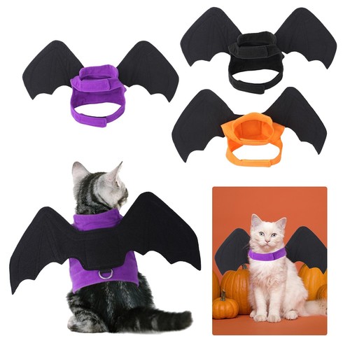 Bat Wing Halloween Pet Costume Cosplay Clothing for Cats and Dogs Adjustable - Picture 19 of 26