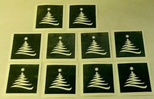 10 - 400 Christmas tree stencils for etching on glass hobby present glassware