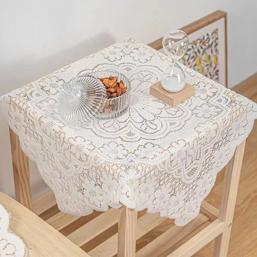 White Vintage Embroidered Lace Tablecloth Table Cloth Cover Wedding Party Decor - Picture 13 of 42
