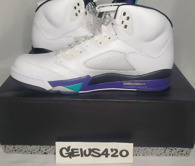 静彩13 AIR JORDAN 5 RETRO GRAPE MENS SNEAKERS SIZE 8 2013 * READ