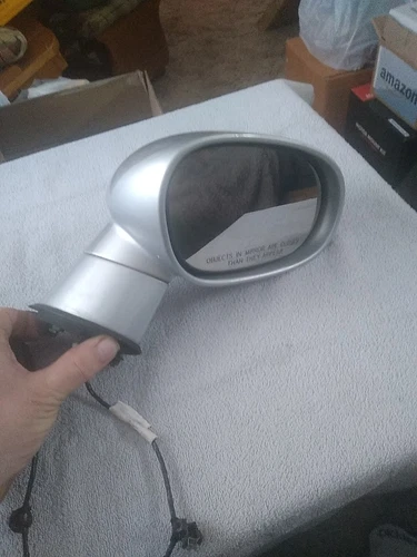 2008-2014 Dodge Challenger Passenger RH Side Door Mirror Silver SCUFFS