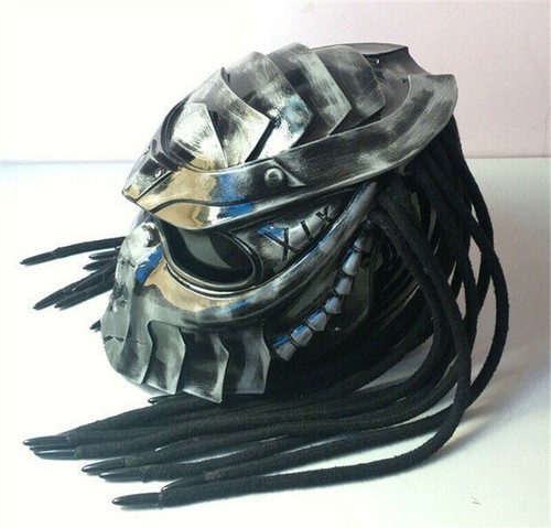 Predator Hand-painted Motorcycle Personality Adult Full Face Laser Light Helmet - Picture 2 of 11