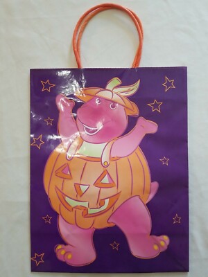 2000 VINTAGE BARNEY THE DINOSAUR HALLOWEEN GIFT BAG NEW NOT FOLDED