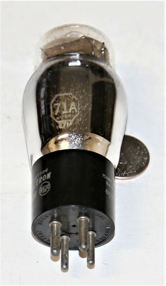 71A RCA 真空管 1本 near STRONG TESTED TUBE pair mint base engraved